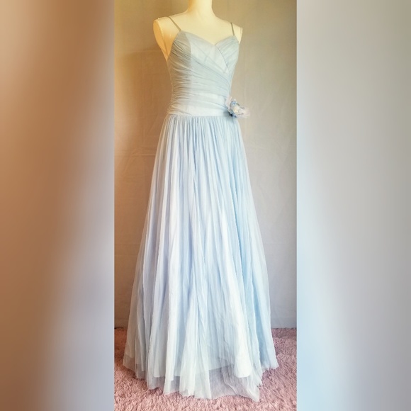 Roberta Bridal Dresses & Skirts - Roberta Spaghetti Strap Baby Blue Tulle Full Skirt Ball Gown NWT